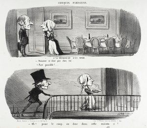 Alla ricerca di una cena da Honoré Daumier